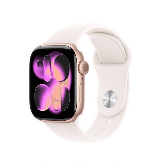 NIB!!Apple Watch Series 11 (GPS) 42mm Rose Gold/Light Blush Sport Band - S/M